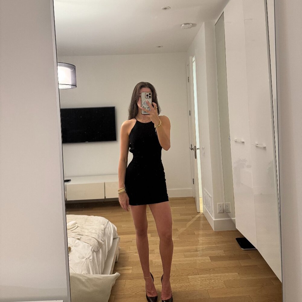 Bless'ed Are The Meek Black Backless Mini Dress – Size S